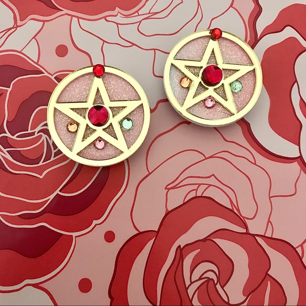 Sailor Moon pink pentagram pop socket